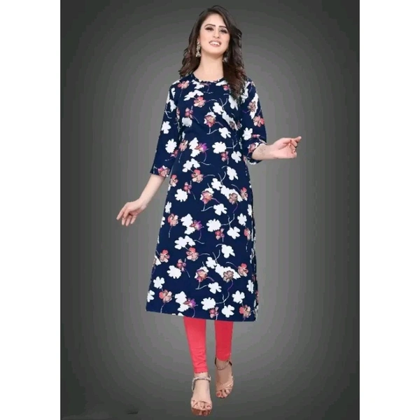 Multicoloured Crepe Printed Kurtas For Women - Multicoloured, 6XL