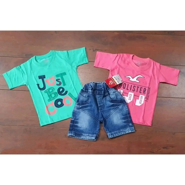 Kids Summer Suit (Set Of 3 Pcs) - 4-5 Year