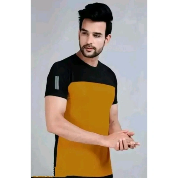 Multicoloured Polyester Tshirt For Men - Multicolored, M