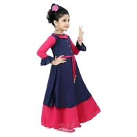 Chandrika Kids Festive Maxi Gown Dress for Girls - Pink, 2-3 Year