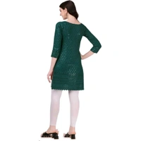 Stylish Fancy Viscose Rayon Kurta For Women - Sherpa Blue, XXL