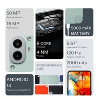 Nothing  CMF by Nothing Phone 1 (Light Green, 128 GB)  (8 GB RAM) - (8+128GB), Light Green