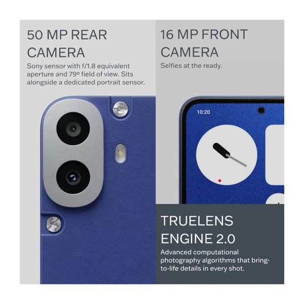 Nothing  CMF by Nothing Phone 1 (Blue, 128 GB)  (8 GB RAM) - (8+128GB), Blue