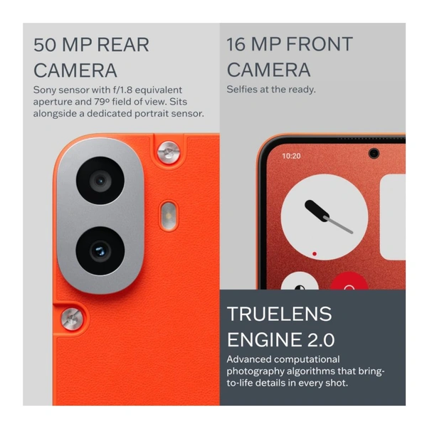 Nothing  CMF by Nothing Phone 1 (Orange, 128 GB)  (6 GB RAM) - (6+128GB), Orange