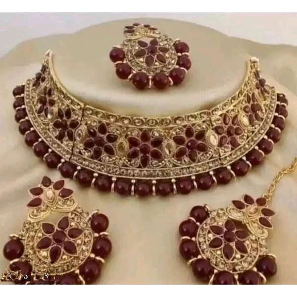 Stylish Brown Alloy Jewellery Sets For Women - Brown