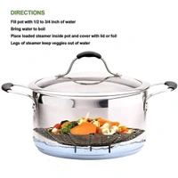Stainless Steel Vegetable Steamer Basket/Insert for Pots, Pans, Crock Pots | Multipurpose Fruit Bowl Steamer for Boiling cooking Fish, Chicken, Dumpling (Small) - 23cm