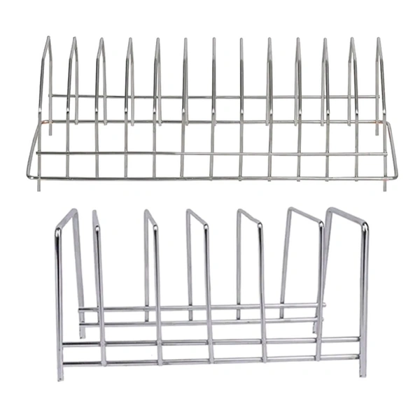 Stainless Steel Plate Stand Dish Rack For Kitchen Pack Of 2