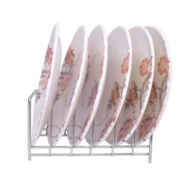 Stainless Steel Plate Stand Dish Rack For Kitchen Pack Of 2