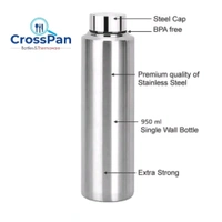 Stainless Steel Lunch Box 2 Containers Red Sleek Insulated Water Bottle 600M