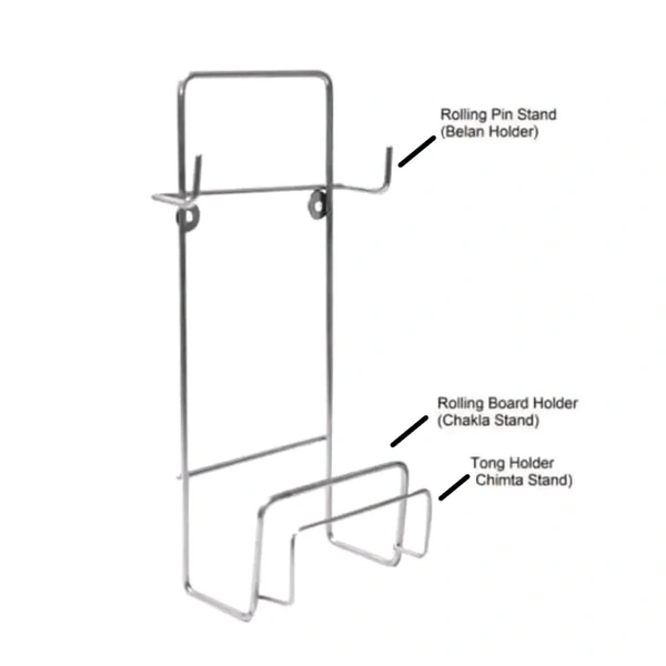 Stainless Steel Chakla Belan Stand For Kitchen Pack Of 2