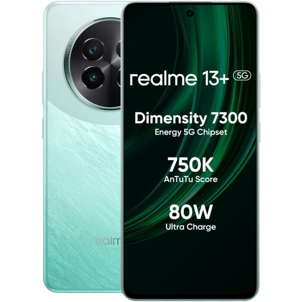 REALME 13+ 5G (Speed Green, 128 GB)  (8 GB RAM) - (8+128GB), Speed Green