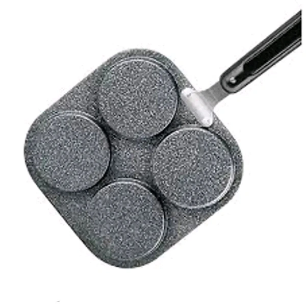 fastage Nonstick Grill MiniUttapam/DosaTawa/Idli maker/Idli stand Multi-Snack Maker 4in1 Fry Pan 19 cm diameter 1 L capacity