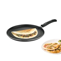 Sturdy Premium Non-Stick Tawa, 270 mm Diameter, 2.2 mm Thickness, ISI Marked With Big Sillicon Spatula Brush