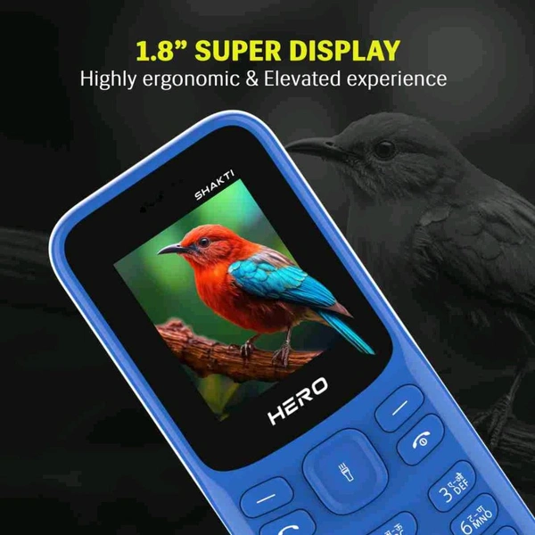 LAVA Hero Shakti Keypad Mobile|1.8 inch Big Display|Auto Call Recording|Wireless FM  (Pepsi Blue) - Pepsi Blue
