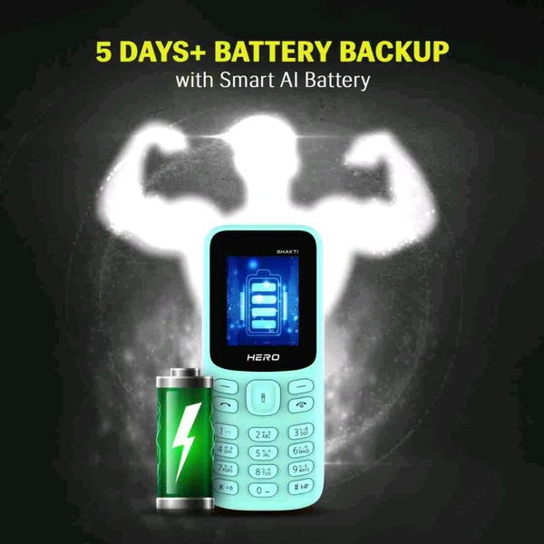 LAVA Hero Shakti Keypad Mobile|1.8 inch Big Display|Auto Call Recording|Wireless FM  (Pepsi Blue) - Mint Green