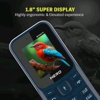 LAVA Hero Shakti Keypad Mobile|1.8 inch Big Display|Auto Call Recording|Wireless FM  (Pepsi Blue) - Dark Blue