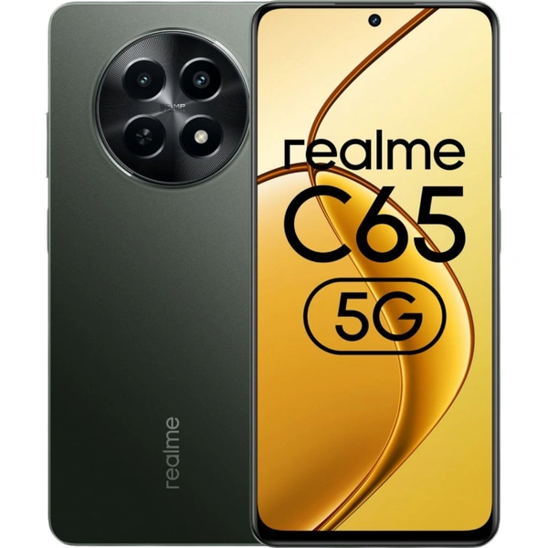 realme C65 5G (Glowing Black, 128 GB)  (4 GB RAM) - (4+128GB), Glowing Black