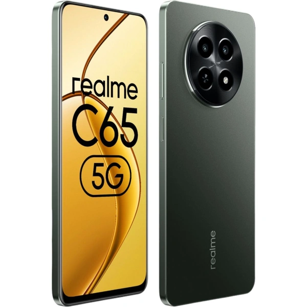 realme C65 5G (Glowing Black, 128 GB)  (4 GB RAM) - (4+128GB), Glowing Black