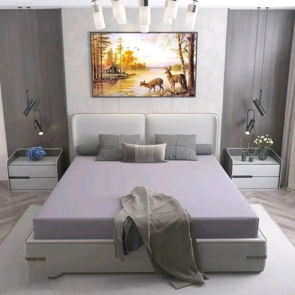 Waterproof Dust-Proof Mattress Cover For Single Size Bed , Grey, 30 x 72, Terry Cotton - Free Size