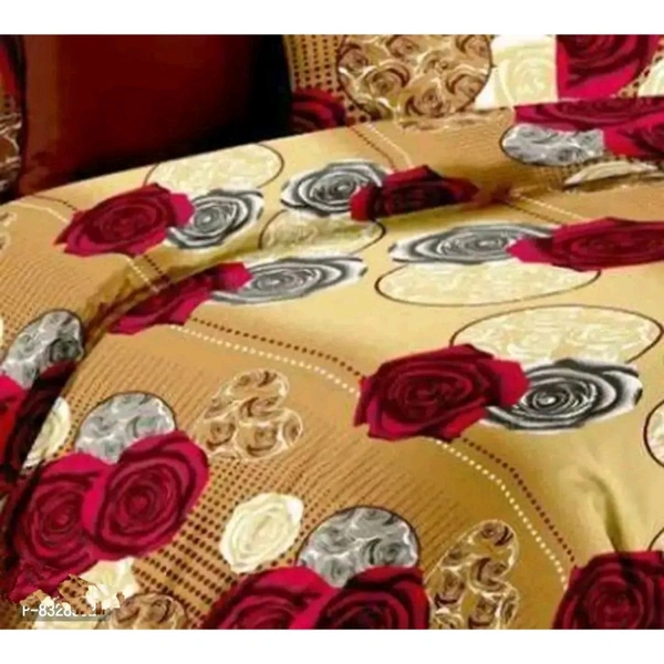 Comfortable Multicoloured  Polycotton Bedsheet with 2 Pillow Covers - Double