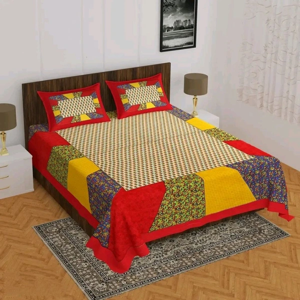 Beautiful Cotton Printed Bedsheet With Two Pillow Covers