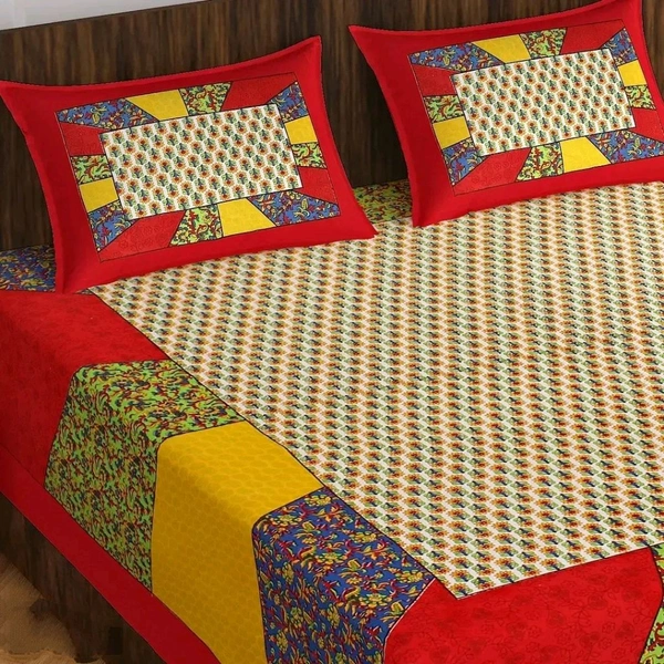 Beautiful Cotton Printed Bedsheet With Two Pillow Covers