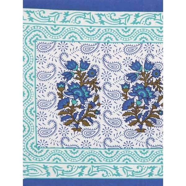 Comfortable Cotton Jaipuri Printed Double Bedsheet with Two Pillow Covers - Double