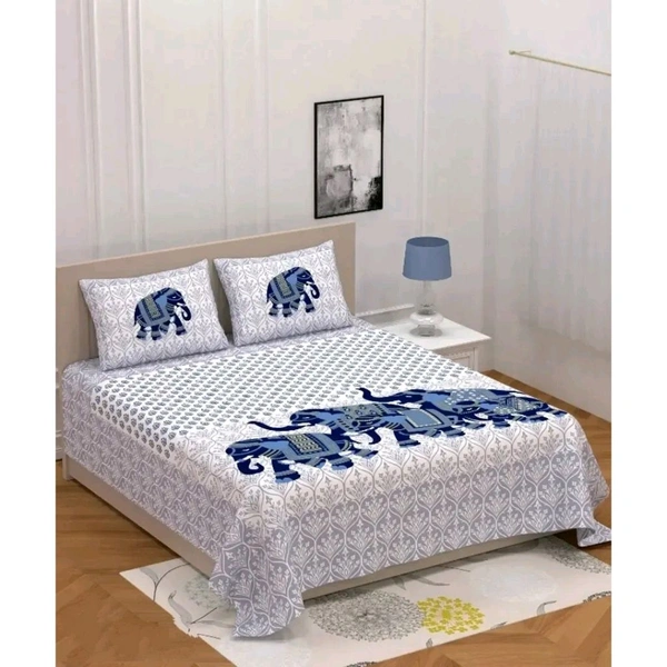Cotton Bedsheet with 2 Pillowcover - Queen