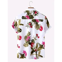 Stylish Lycra Short Sleeve Shirt For Men - White, L