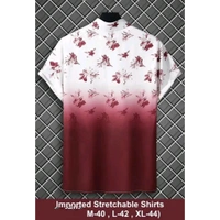 Prinza Mens Casual Lycra Shirt - XL, Maroon