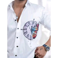Casual Shirt for Men || Shirt for Men || Men Stylish Shirt || Men Printed Shirt - White, L