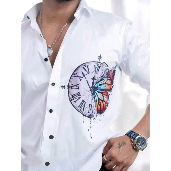 Casual Shirt for Men || Shirt for Men || Men Stylish Shirt || Men Printed Shirt - White, L