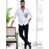 Casual Shirt for Men || Shirt for Men || Men Stylish Shirt || Men Printed Shirt - White, L