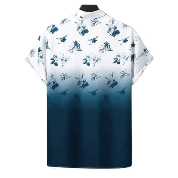 BLUECORP ENTERPRISE Men Regular Fit Floral Print Cut Away Collar Casual Shirt (X-Large, Blue) - Blue, L