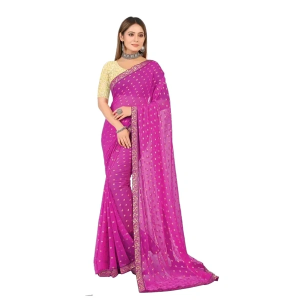 Classic Chiffon Woven Saree with Blouse piece