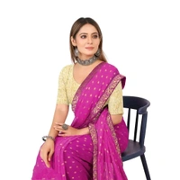 Classic Chiffon Woven Saree with Blouse piece