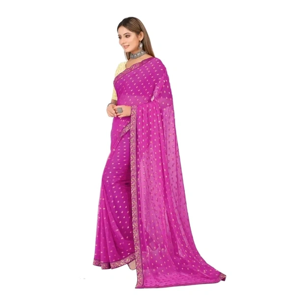 Classic Chiffon Woven Saree with Blouse piece