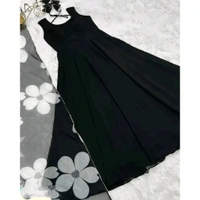 Fancy Georgette Kurti with Dupatta Set - Black, L