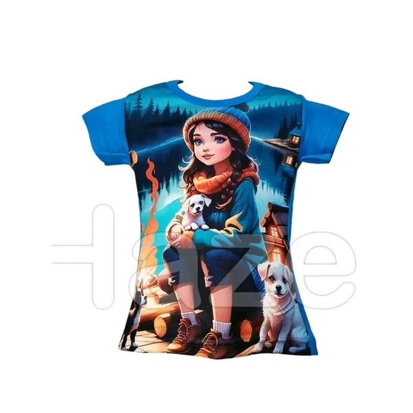 STYLIST GIRS PRINTED COMBO TSHIRTS PACK OF 5 - Multicolored, 4-5 Year