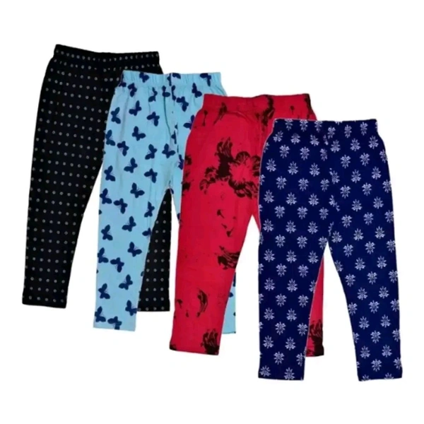 Niort Fashion kids printed soft cotton capri pack-4 - Multicolored, 7-8 Year