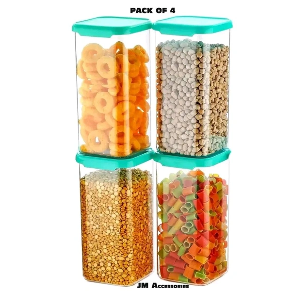 Stylish Plastic Jars  Containers For Kitchen Pack Of 4