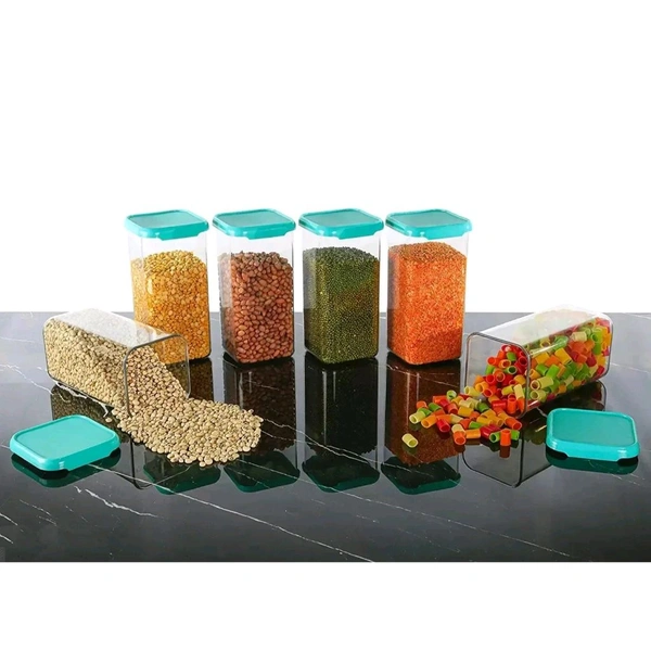 Stylish Plastic Jars  Containers For Kitchen Pack Of 4