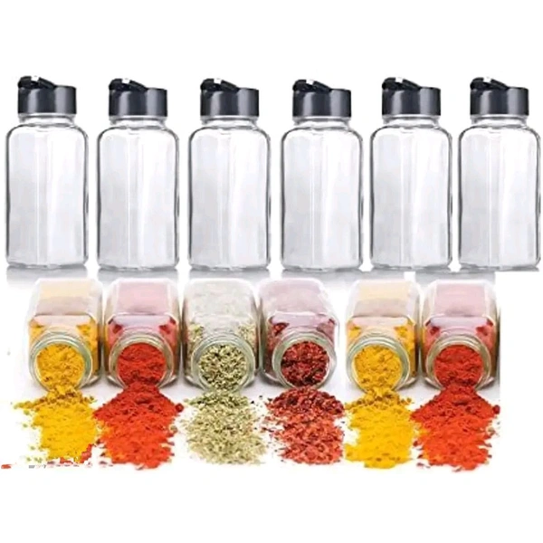 120 ml Glass Grocery Containernbsp;nbsp;(Pack of 6, Clear)