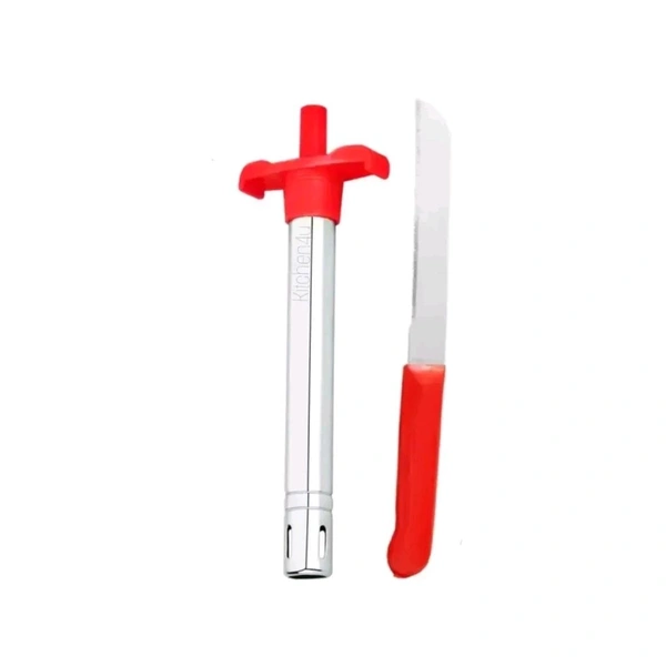 Gas Lighter with Knife (Assorted Color)