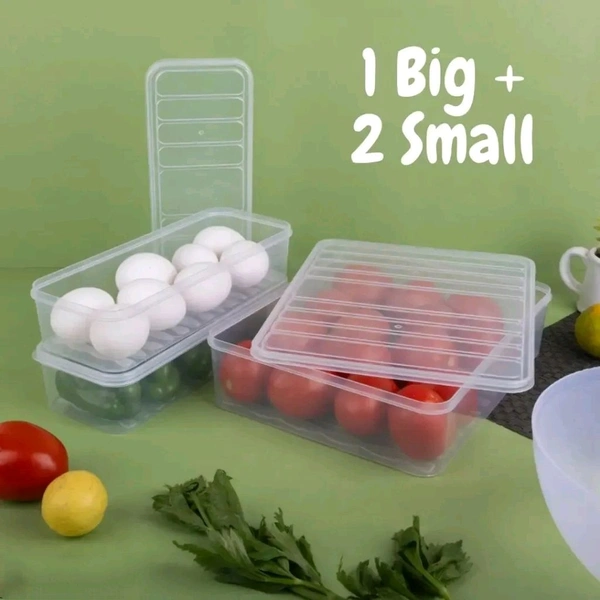 Freezer Dumpling Box Food Storage Container Stackable Saver with Lid Square Plastic Single-layer Sealed Transparent (Color : Clear, Size : 28 * 22 * 4.6Cm)