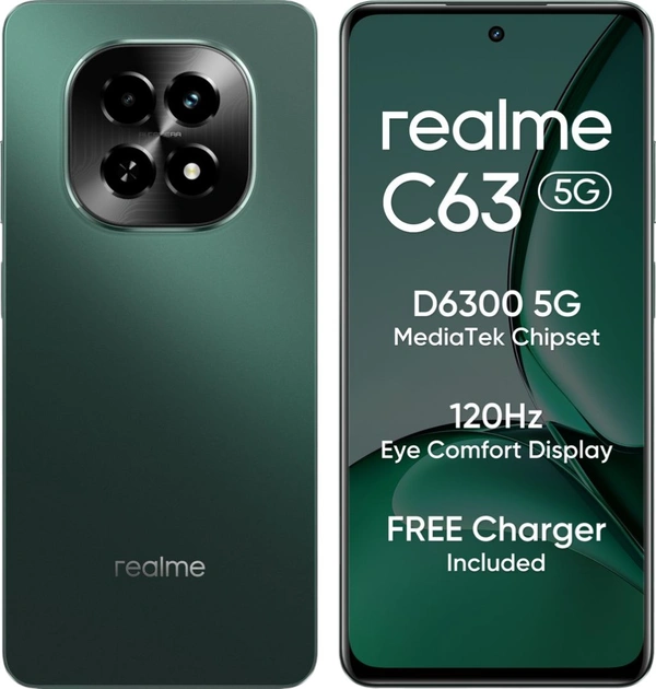 realme C63 5G (Forest Green, 128 GB)  (8 GB RAM) - (8+128GB), Forest Green