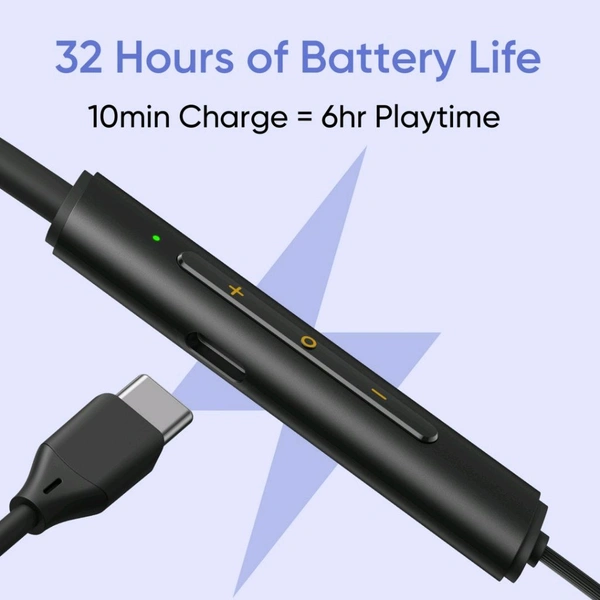 realme Buds Wireless 3 Neo with 13.4mm Driver, 32 hrs Playback, Dual Device Connection Bluetooth  (Blue, In the Ear) - Blue
