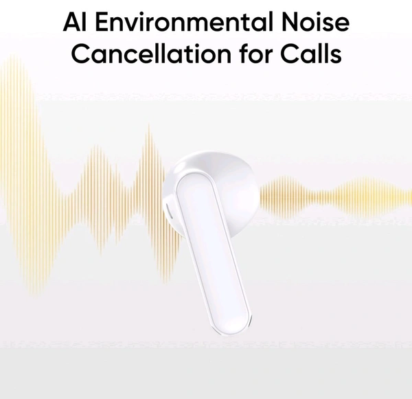realme Buds T01 with 13mm Driver, AI ENC for Calls, BT 5.4 and upto 28 hours Playback Bluetooth  (White, True Wireless) - White