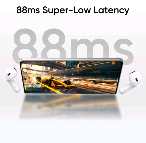 realme Buds T01 with 13mm Driver, AI ENC for Calls, BT 5.4 and upto 28 hours Playback Bluetooth  (White, True Wireless) - White