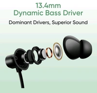 realme Buds Wireless 3 Neo with 13.4mm Driver, 32 hrs Playback, Dual Device Connection Bluetooth  (Blue, In the Ear) - Green